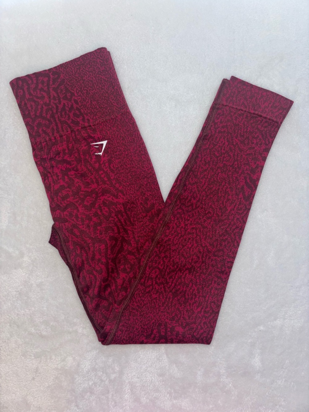 Gymshark Maroon/Pink Animal-Print Leggings